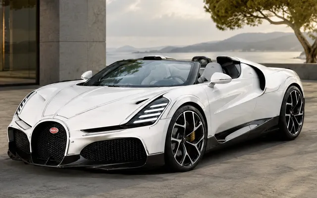Bugatti W16 Mistral Blanc Éternel: porcellana e addio al W16