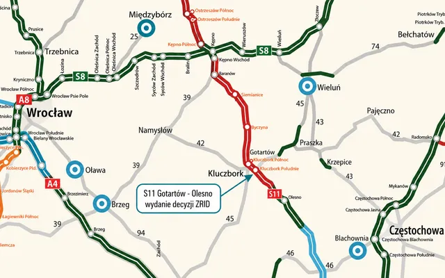Jest zgoda na budowę 10,5 km S11 koło Kluczborka. Kierowcy pojadą nowym odcinkiem w 2028 r.