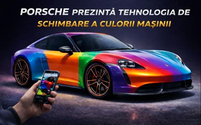 Porsche patentează tehnologie: schimbare culoare auto după haine sau mediu