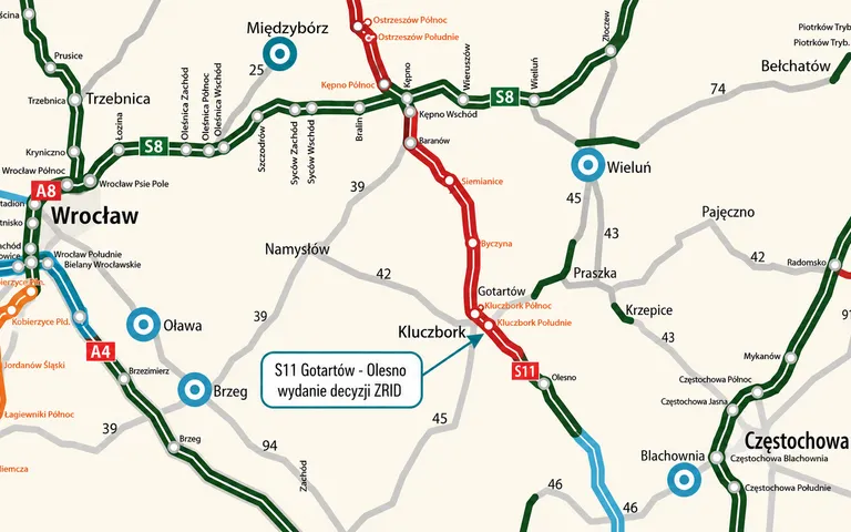 Jest zgoda na budowę 10,5 km S11 koło Kluczborka. Kierowcy pojadą nowym odcinkiem w 2028 r.