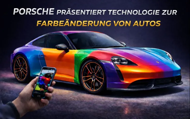 Porsche patentiert Farbwechsel nach Kleidung oder Umgebung per Kamera Porsche patentiert Farbwechsel nach Kleidung oder Umgebung per Kamera